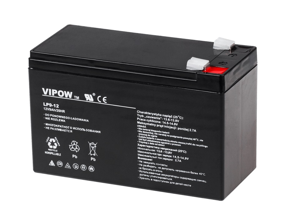 Vipow AGM-Batterie Industriequalität 12V 9Ah mit 2,5KG 151x100x65mm