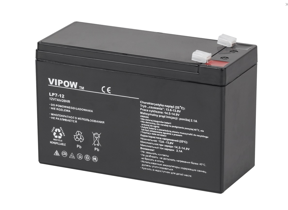 Vipow AGM-Batterie Industriequalität 12V 7Ah mit 2,15KG 151x100x65mm
