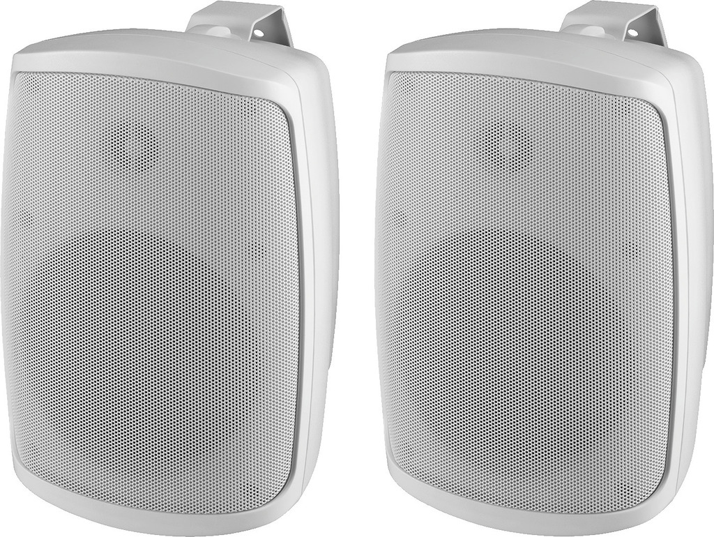 MONACOR WALL-05T/WS 2-Wege-ELA-Lautsprecherboxen-Paar, weiß