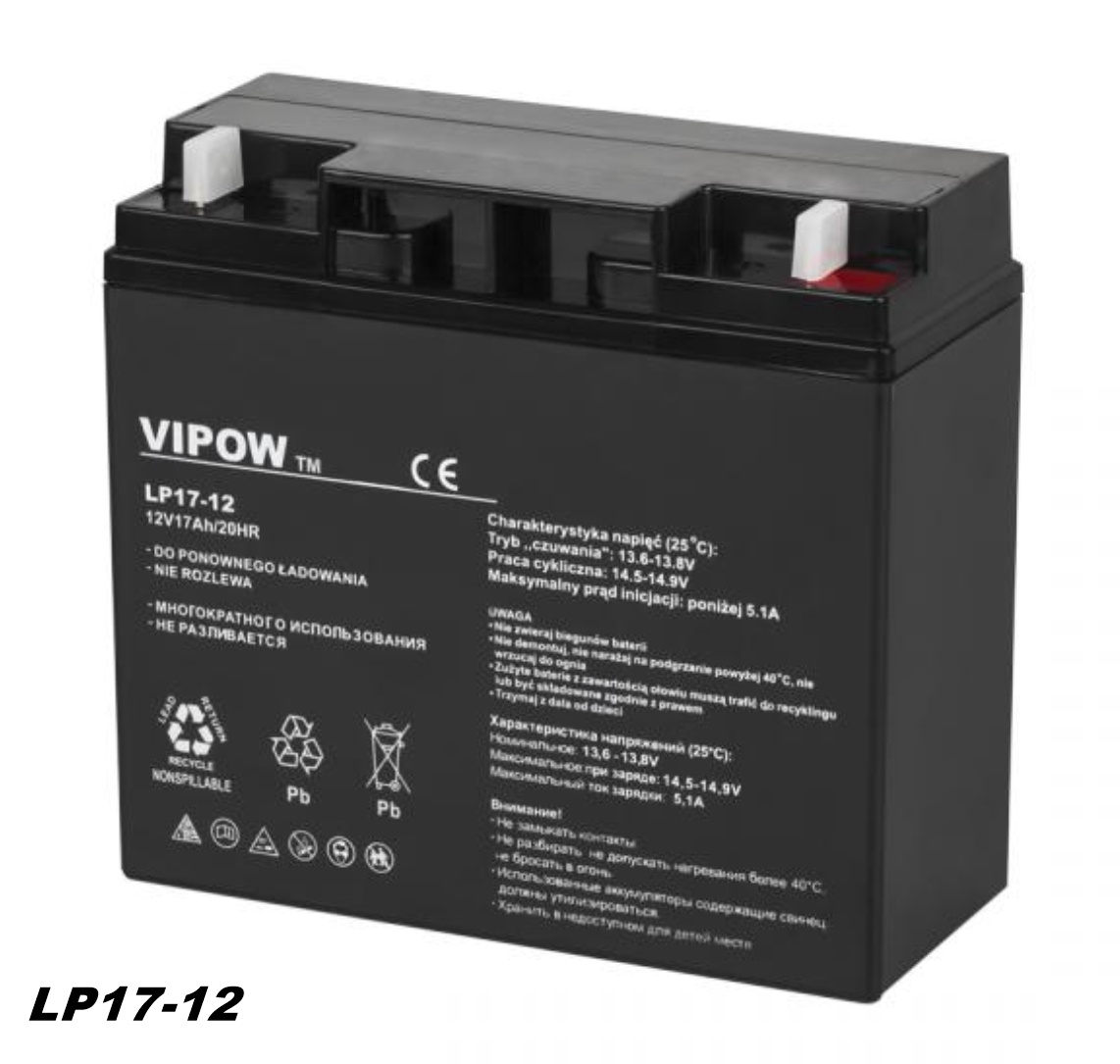 Vipow AGM Batterie Instustriequalität 12V 17Ah mit 4,85KG