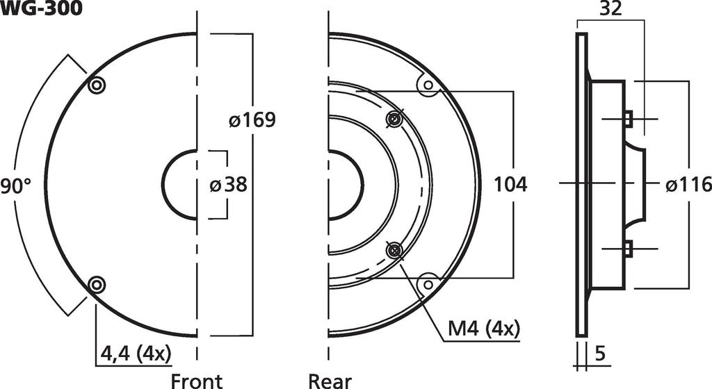 MONACOR WG-300 Spezieller Hornvorsatz (Wave Guide)