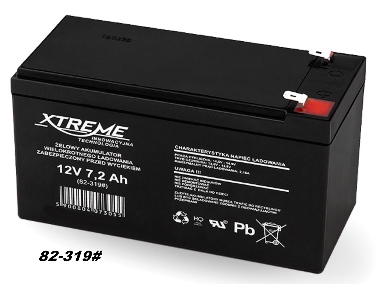 AGM-Batterie 12V 7,2Ah  von XTREME – Markenware 