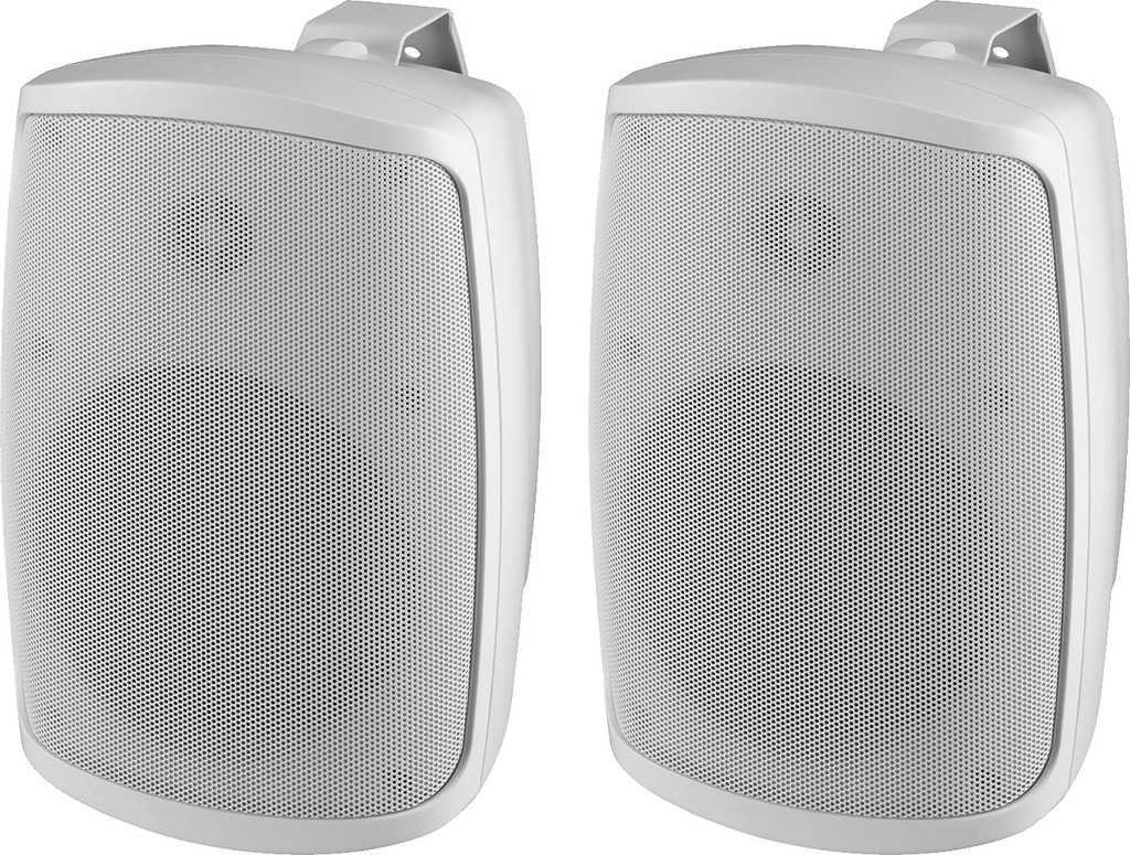 MONACOR WALL-06T/WS 2-Wege-ELA-Lautsprecherboxen-Paar, weiß