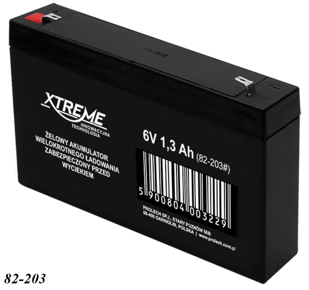 AGM-Batterie 6V 1,3Ah  von XTREME – Markenware 