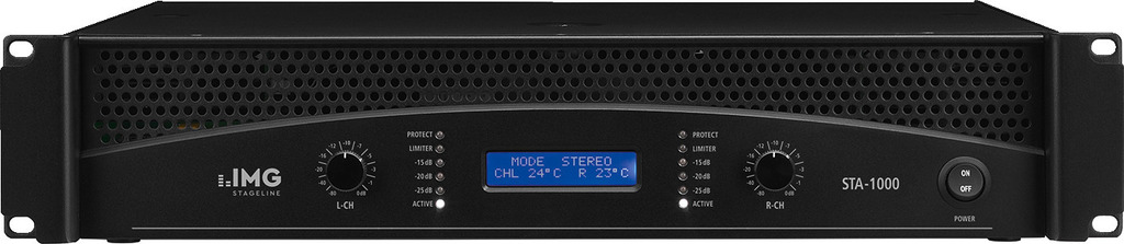 IMG STAGELINE STA-1000 Professioneller Stereo-PA-Verstärker, 1600 W