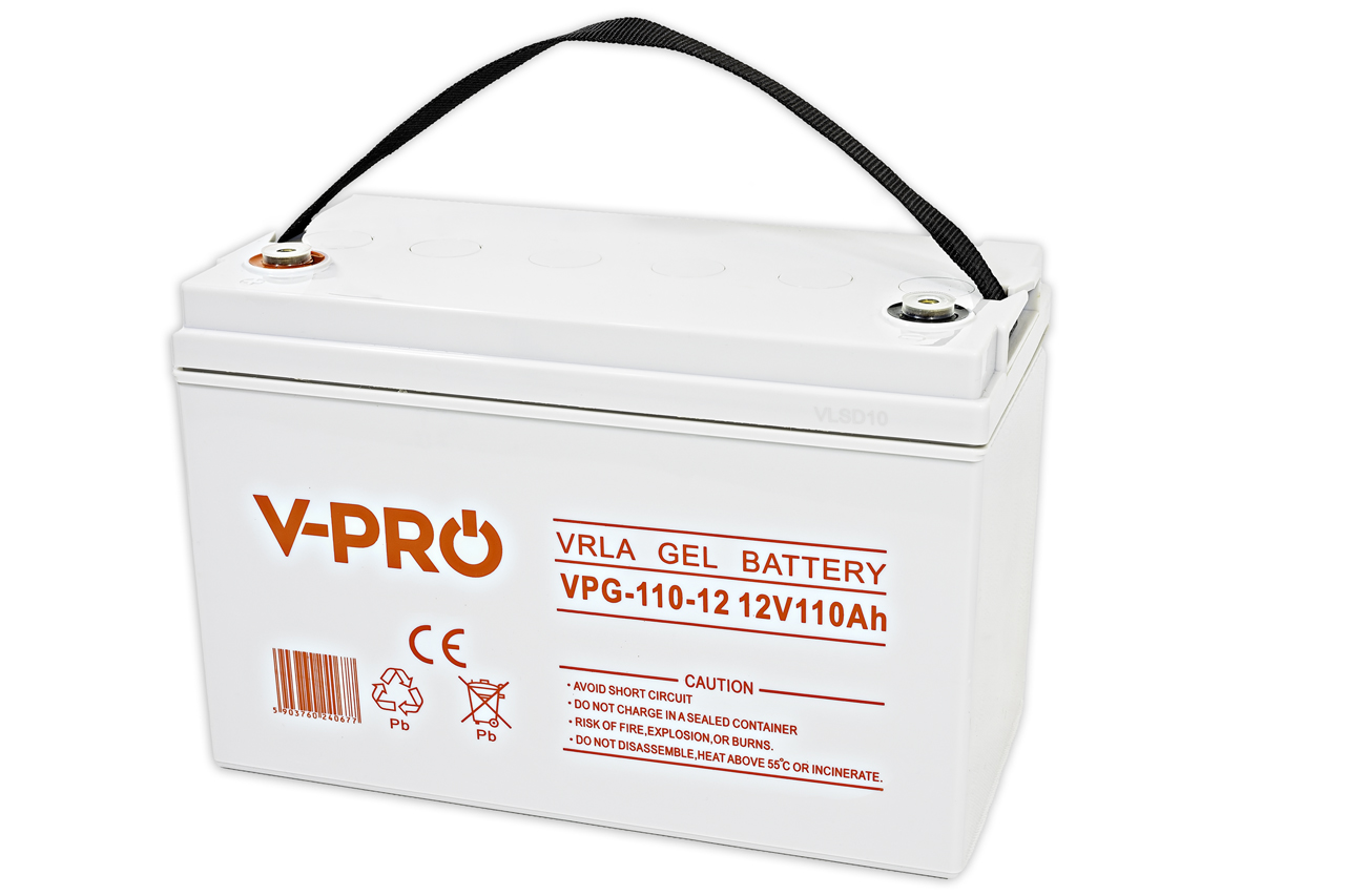 Premium GEL-Batterie 12V VProGel 110Ah (C10) perfekte Solar- und Wohnmobilbatterie