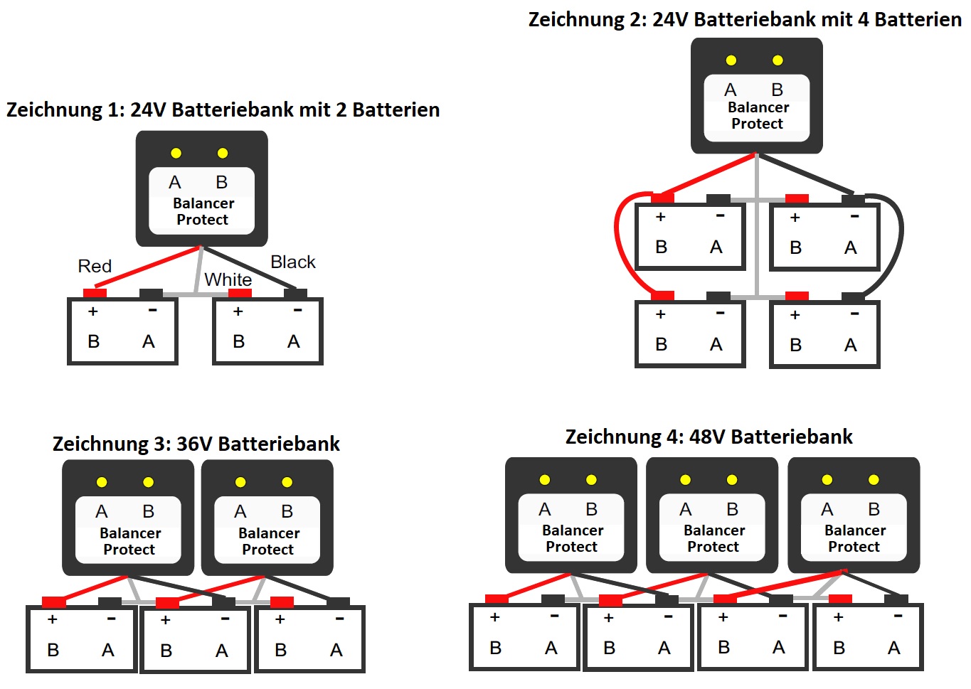 Batterie Balancer 24V Protect Equalizer Ladungsausgleicher für