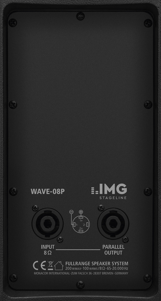 IMG STAGELINE WAVE-08P Passive Fullrange-Lautsprecherbox, 200 W, 8 Ω