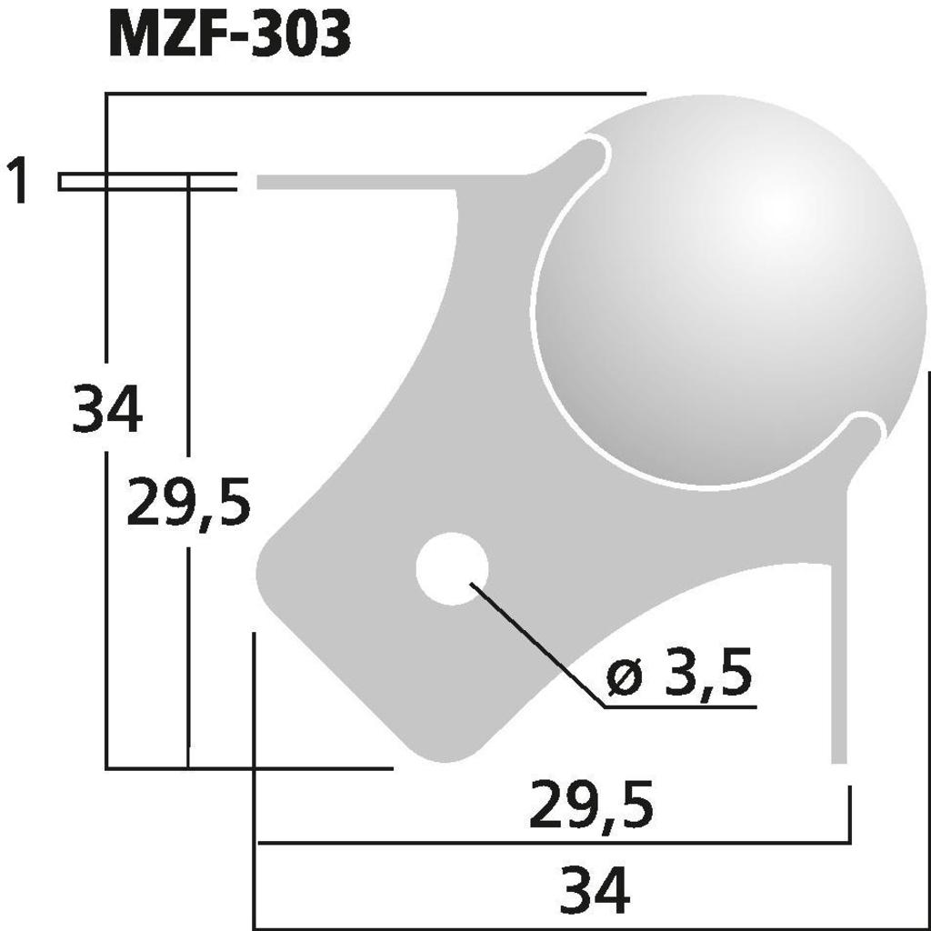 MONACOR MZF-303 LS-Metallecke
